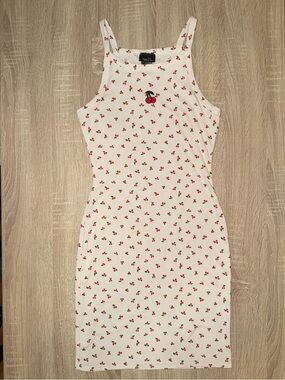 Rue21 Cherry Print Ribbed Bodycon Mini Dress